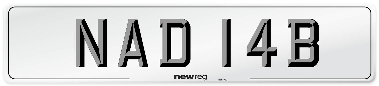 NAD 14B Number Plate from New Reg